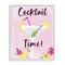 Stupell Industries Pink Cocktail Time Framed Giclee Wall Art Design by Angela Nickeas